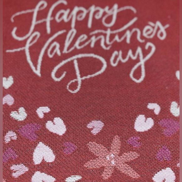 New Red Happy Valentine's Day Tapestry table runner 36” dining room decor V-DAY - Picture 2 of 3